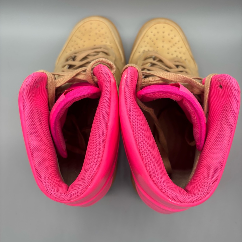 Nike Dunk‎ Sky-Hi Vachetta Tan Pink Flash Women’s Size 6.5 Hidden Wedge Sneakers - Picture 7 of 14